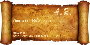 Amrein Rózsa névjegykártya