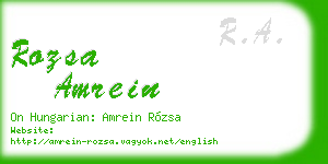 rozsa amrein business card